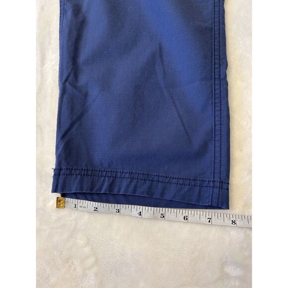 EDDIE BAUER Women's Ripstop Crop Cargo Hiking Pants Sz 14 Navy Outdoor Stretch - Picture 6 of 8